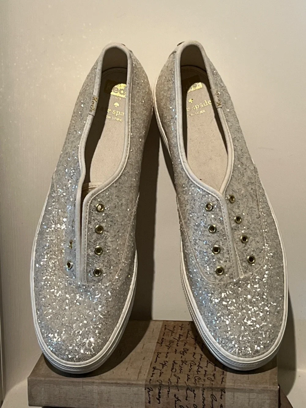 KEDS by Kate Spade Glitter Celebration Lace Up Sneakers - Sz 10 - NEW!!